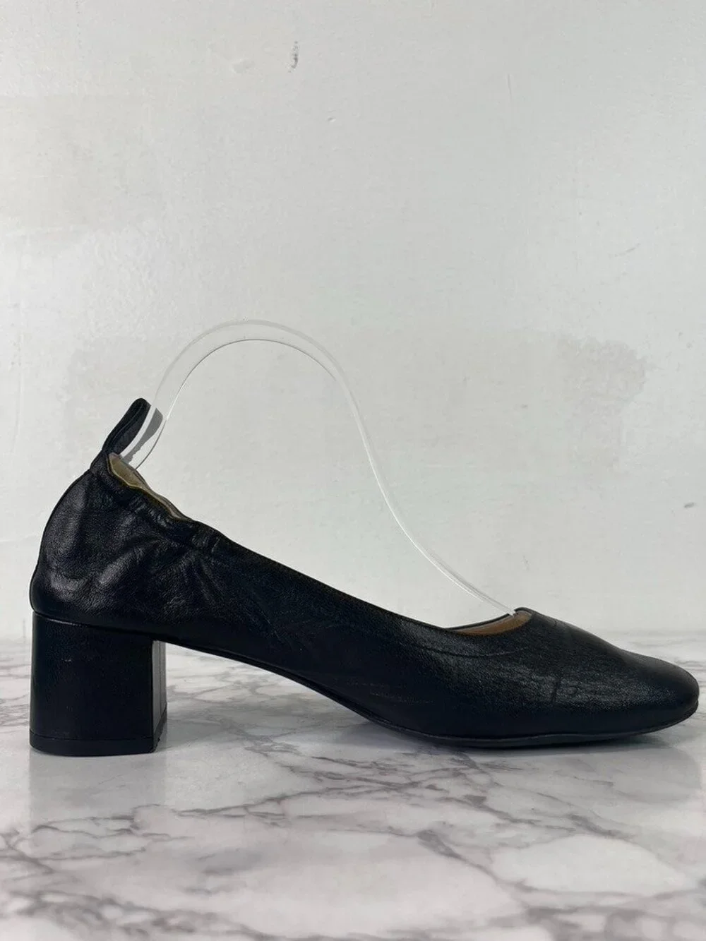 Everlane Women's Black The Italian Leather Day Heel Sz 7.5